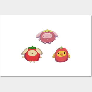 Strawberry plushies Posters and Art